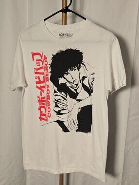 Cowboy Bebop Graphic Tee - White with Black & Red Print